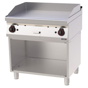 Gas griddle plate Smooth Cast iron with open cabinet 80