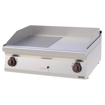 Griddle plate Grooved Smooth Cast iron 80
