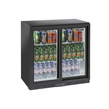 Back bar chiller 2 sliding doors