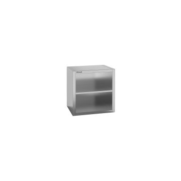 Stainless steel open wall cabinet 800 mm