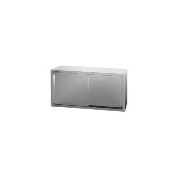 Stainless steel wall cabinet with sliding doors 1200 mm