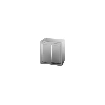 Stainless steel wall cabinet with sliding doors 800 mm