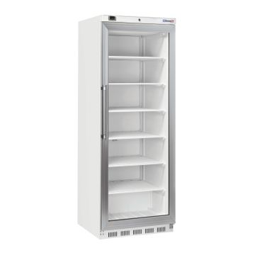 Upright glass door freezer 400 L White