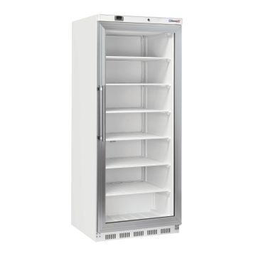 Upright glass door freezer 600 L White
