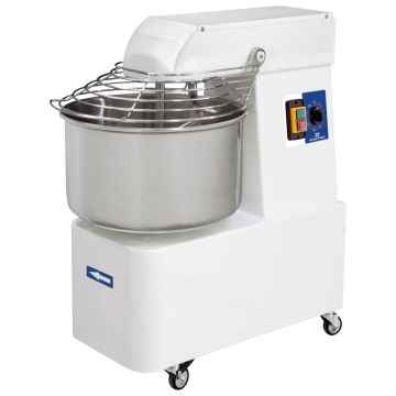 Spiralteigkneter auf Räder, 25 kg/32 Liter, 2 Geschwindigkeiten, mit Timer