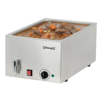 Bain-marie with drain tap