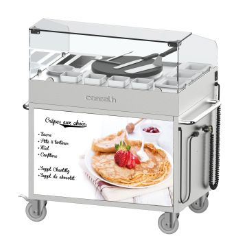 Electric crepe maker trolley 40 - built-in