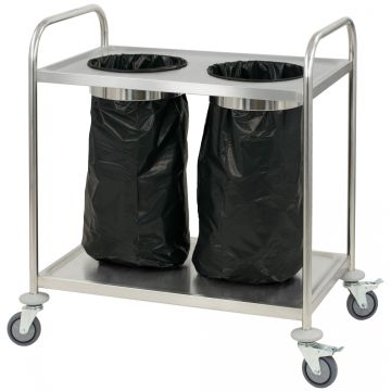 Garbage bag holder stainless steel trolley