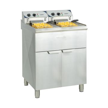 Electric freestanding fryer 2 x 10 liters high efficiency