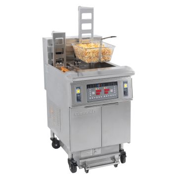 Electric fryer with automatic lift and filtration 12 + 22 liters