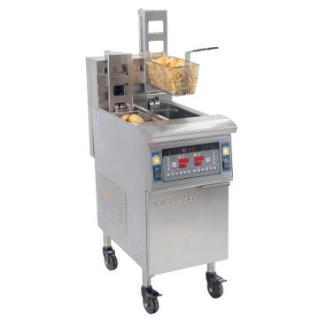 Electric fryer with automatic lift and filtration 2 x 12 liters