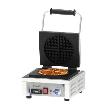 Round waffle maker 90° opening