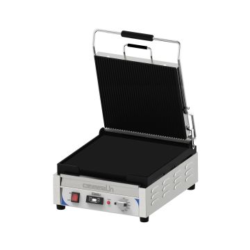 Contact grill Premium grooved - smooth with timer - XL