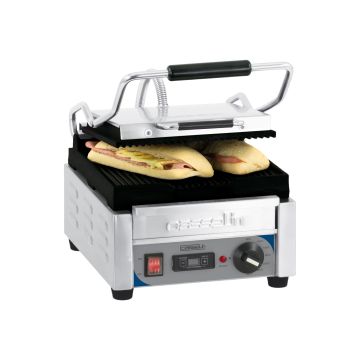 Contact grill Premium small grooved - grooved with timer