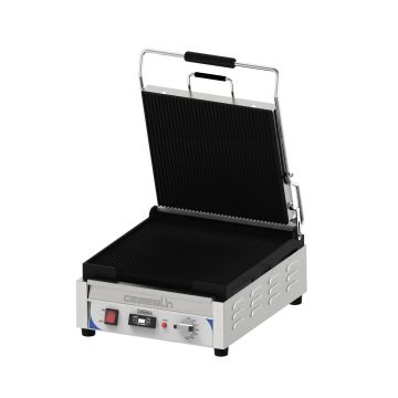 Contact grill Premium grooved - grooved with timer - XL