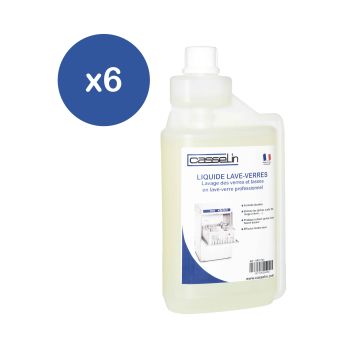 Pack of 6 - Washing liquid for Glasswasher 1 L