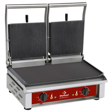 Kontaktgrill DOPPELT, emaillierte Platten (600x385x220mm)