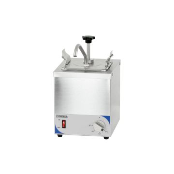 Heated pump dispenser
