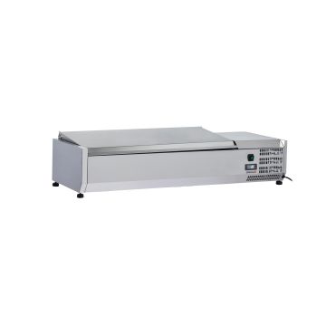Table-top saladette with lid 3 x GN 1/3 + 1 GN 1/2
