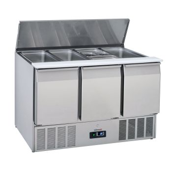 Saladette for preparation 3 doors GN 1/1
