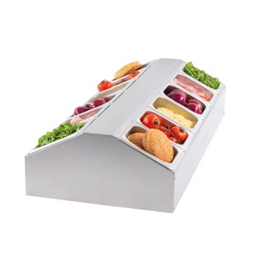 Table-top shelf for 12 containers GN1/6 - central positioning