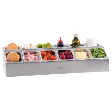 Table-top shelf for 12 containers GN1/6 - 2 ranks