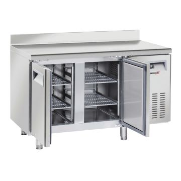 Negative refrigerated counter with backsplash 2 doors