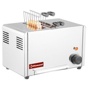 Elektro Toaster (croque-monsieur), 2 Zangen - Edelstahl. (320x200x225mm)
