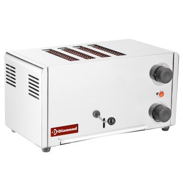 Elektro Toaster, 4 Scheiben - Edelstahl (430x200x240mm)