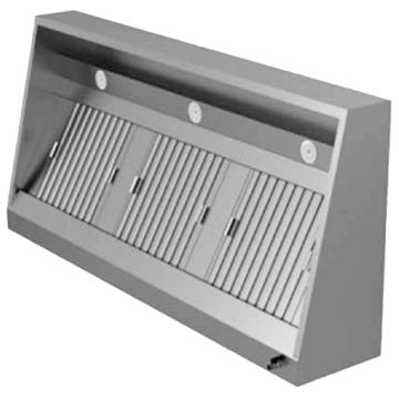 Wandhaube Snack mit Motor, LED-Beleuchtung und Drehzahlregler, 1000x950 mm