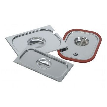 GN Deckel in Edelstahl mit Dichtung, GN 1/3