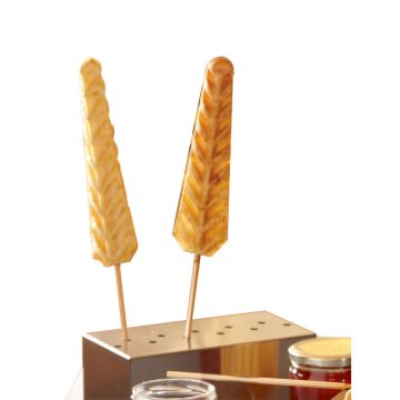 Aufsteller aus Edelstahl für Waffeln am Stiel (120x220x80mm)
