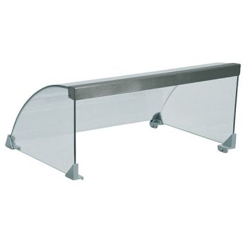 Hustenschutz aus Glas für Würstchenwärmer mit 9 Rollen