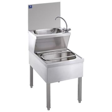 Handwaschbecken mit Ausgusskombination, 500x600 mm