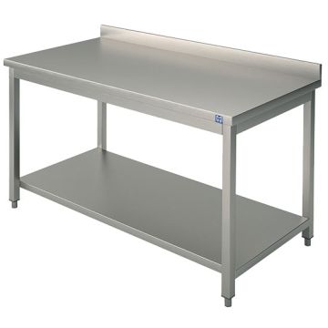 Arbeitstisch mit Zwischenboden und Aufkantung, 2000x600 mm