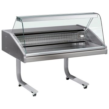 Fischkühltheke auf Rädern, statische Kühlung, 0°/+6°C, B=1500 mm