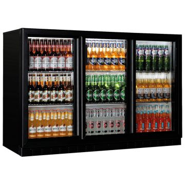 Barkühlschrank mit 3 Glasschiebetüren, 320 Liter, -1°/+5°C