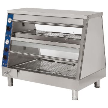 Speisenwärmer Bainmarie mit 2 Ebenen, 3x GN 1/1 + 3x GN 2/3