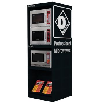 Ausstellungsstück 3 Mirkowellenöfen - SCHWARZ  (700x700x2010mm)