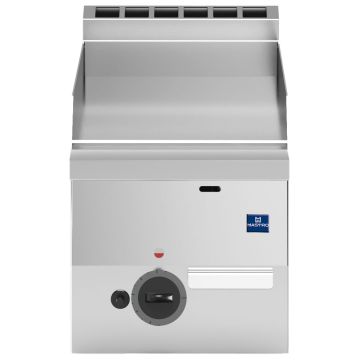 Gas-Grillplatte, Tischmodell, verchromt glatt