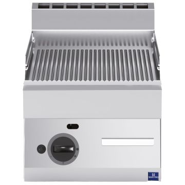 Gas-Grillplatte, Tischmodell, verchromt gerillt