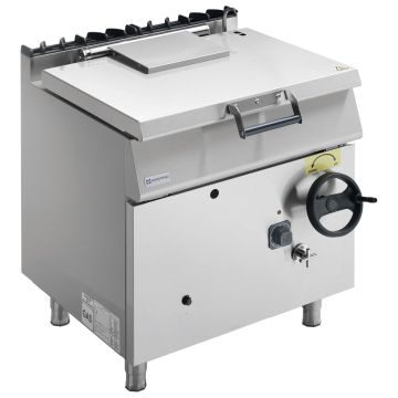 Gas-Kippbratpfanne, Kapazität 60 Liter, Edelstahl-Becken