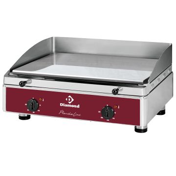 Elektro Grillplatte glatt, verchromt (608x530x305mm)