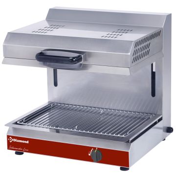 Gas Salamander mit höhenverstellbarem Stahlheizkörper (600x590x590mm)