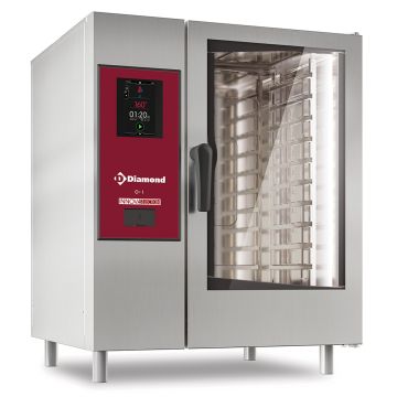 Kombidämpfer "TOUCH" mit direkter Dampfzufuhr und Konfektionsöfen 10x GN 1/1 + Cleaning (867x775x1058mm)