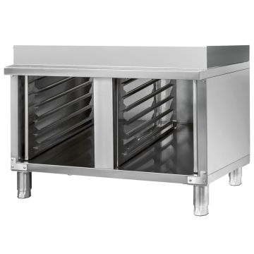 Untergestell mit Führungsschienen für 6x /10x GN 1/1 Elektro-/Gas-Konvektionsöfen, dreiseitg geschl.