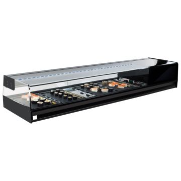 Sushikühltheke mit gerader Frontverglasung, 4x GN 1/3 H=40 mm