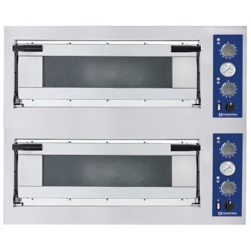 Elektro-Pizzaofen für 6+6 Pizzen ø 35 cm, mechanische Bedienung