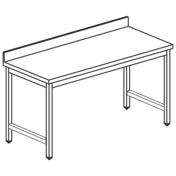 Arbeitstisch ohne Zwischenboden, mit Aufkantung, 700x700 mm