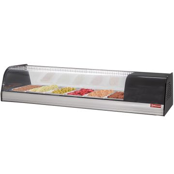 Kühlvitrine für Tapas, 8x GN 1/3 - 40 mm (inkl.) (1730x415mm)